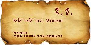 Körözsi Vivien névjegykártya